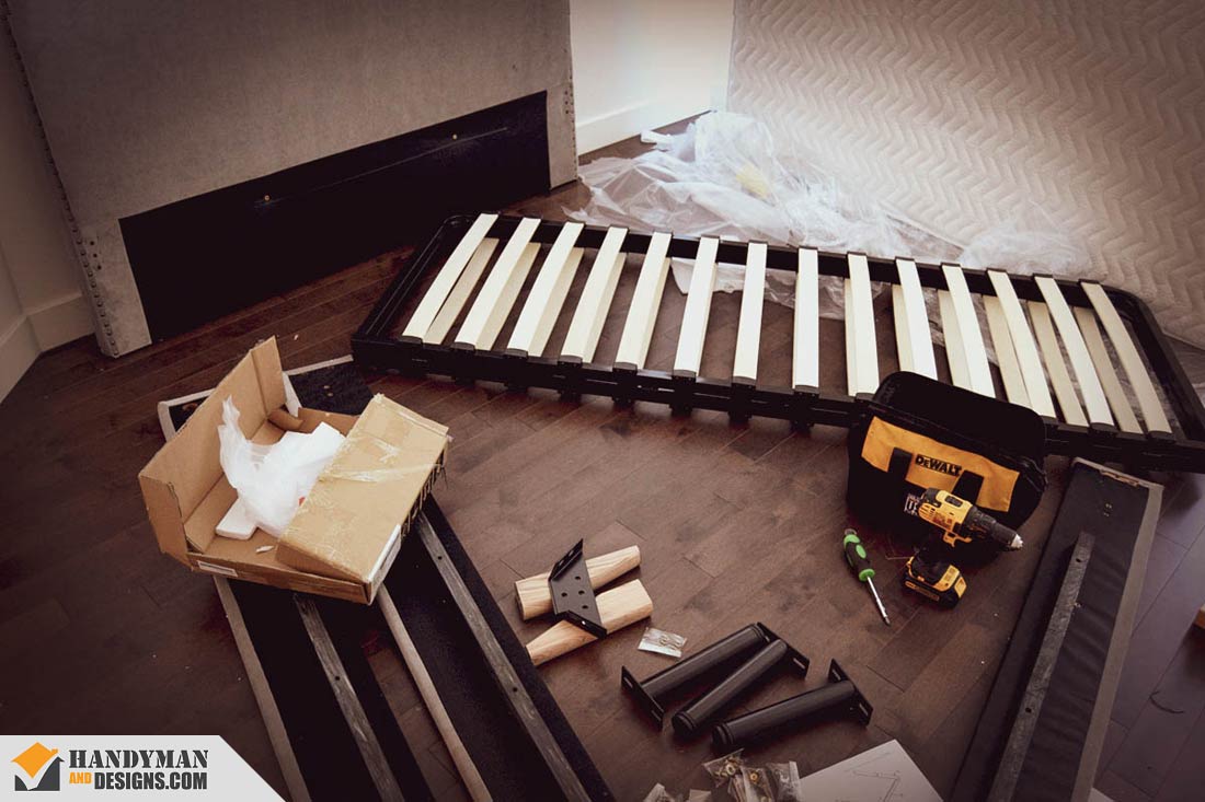 IKEA Queen Size Bed Assembly Process Photo