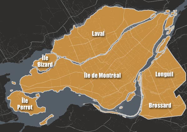Google Map of Montreal areas we server
